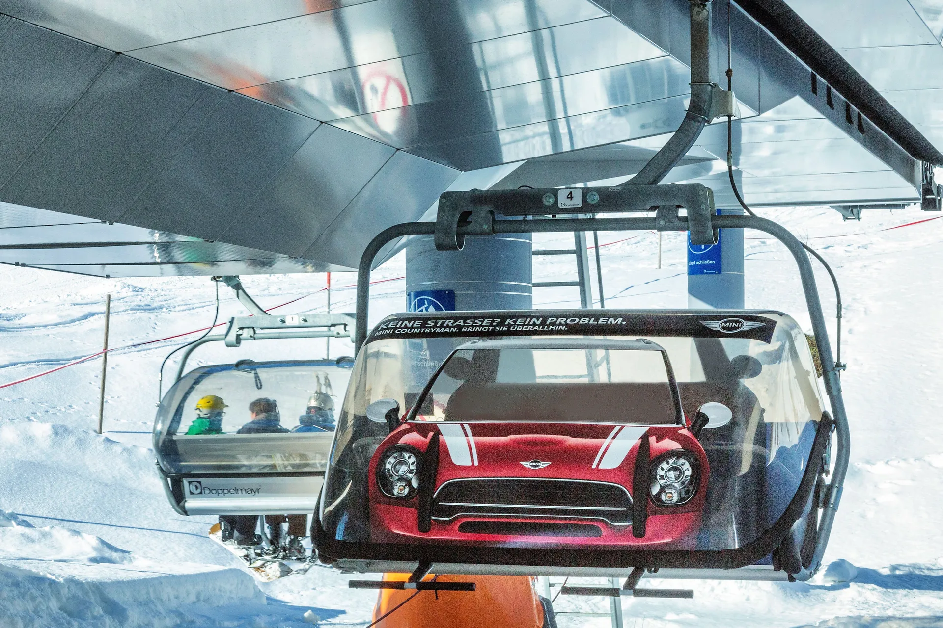 Chairlift branding mini red Spitzingsee