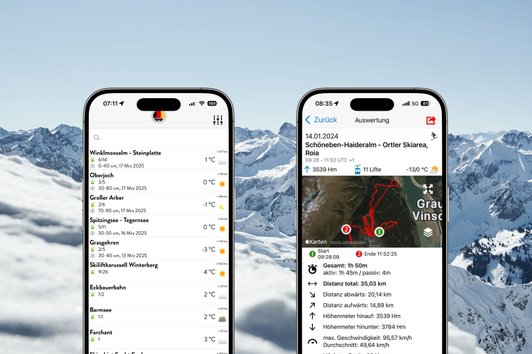 iSki App Gebiete + Auswertung 