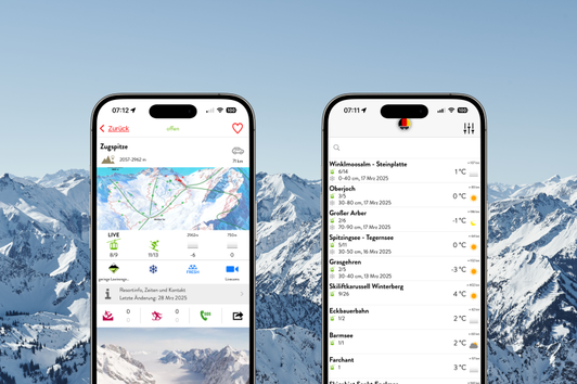 iSki App Gebiet + Karte iPhone 