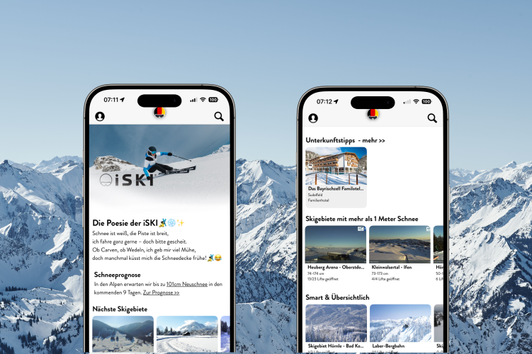 iSki App Home screen iPhone