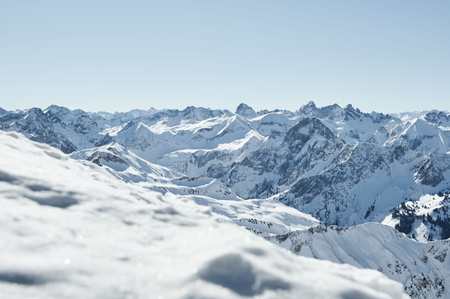 Nebelhorn Berglandschaft im Winter mit Schnee