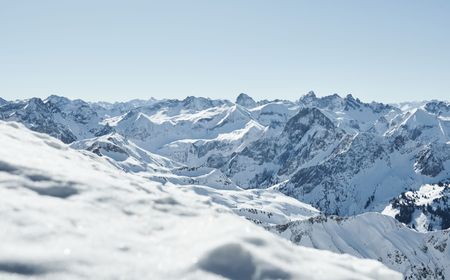 Nebelhorn Berglandschaft im Winter mit Schnee