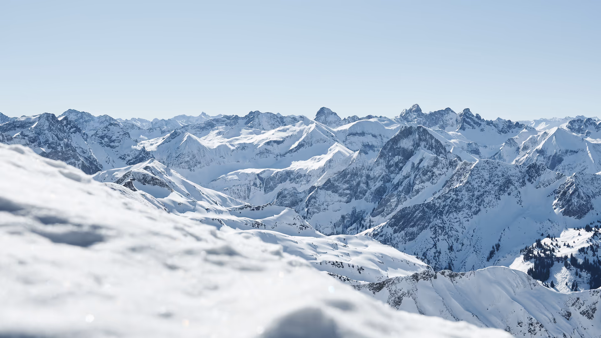 Nebelhorn Berglandschaft im Winter mit Schnee