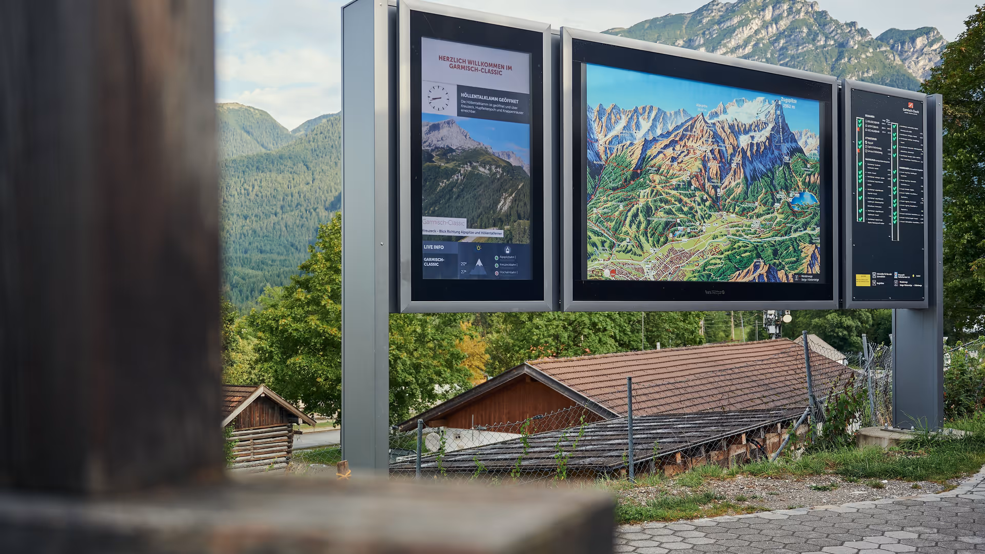 Panorama-Infoanlage Sommer Garmisch-Partenkirchen Kreuzeckbahn