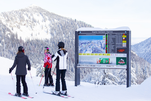 Panorama-Infoanlage Winter Spitzingsee