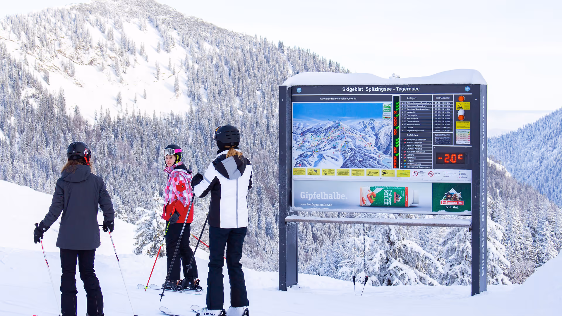 Panorama-Infoanlage Winter Spitzingsee