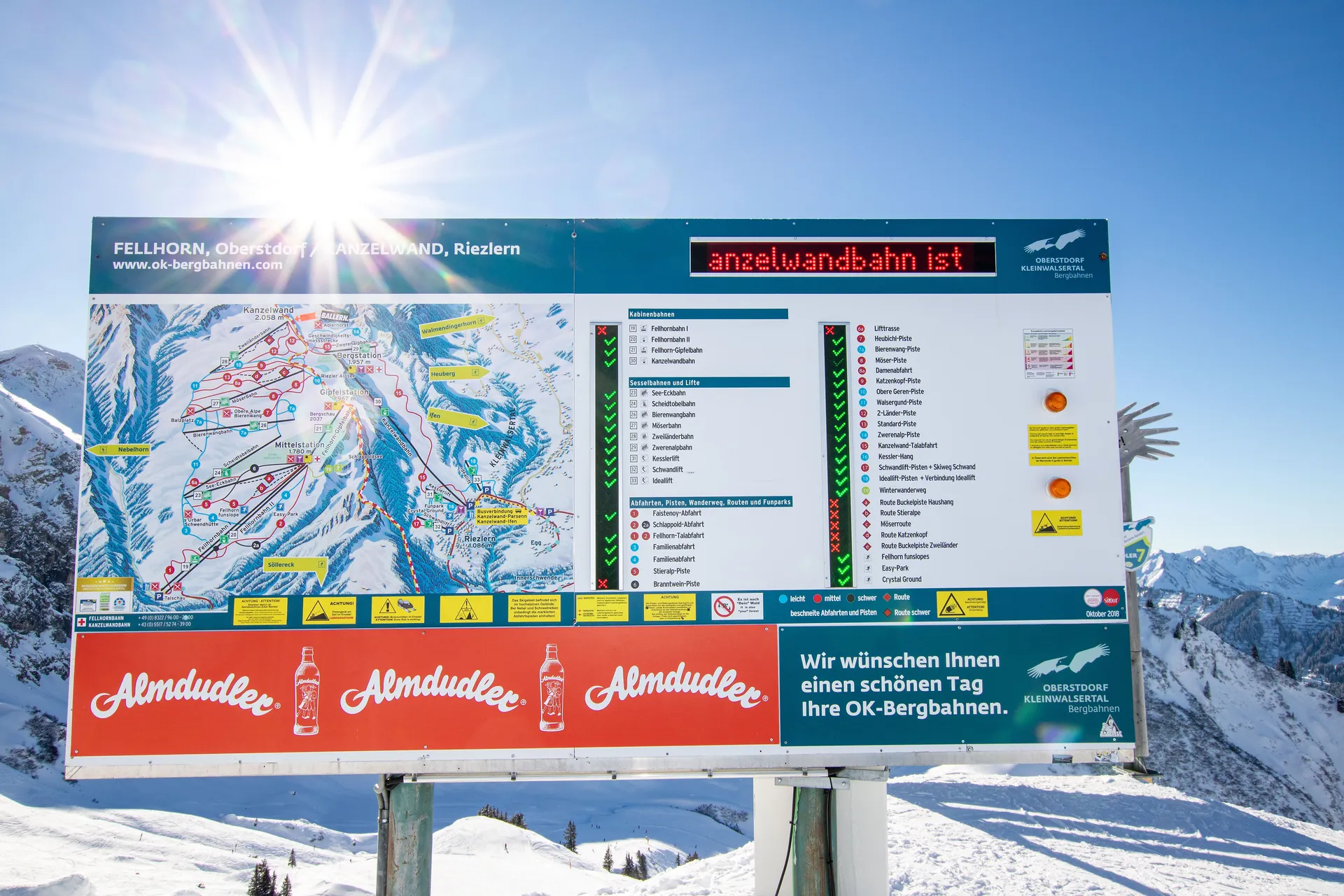 Panorama-Infoanlage Winter Fellhornbahn Berg II