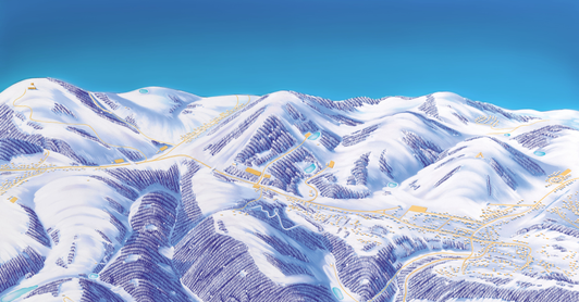 Panoramakarte Winter Reinzeichnung Winterberg