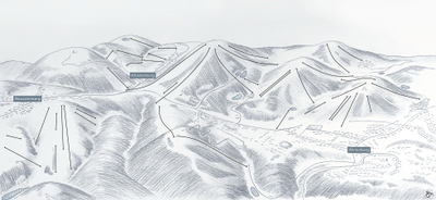 Panoramic map Winterberg II Winter