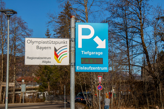 Parking guidance system Olympic base Nebelhornbahn