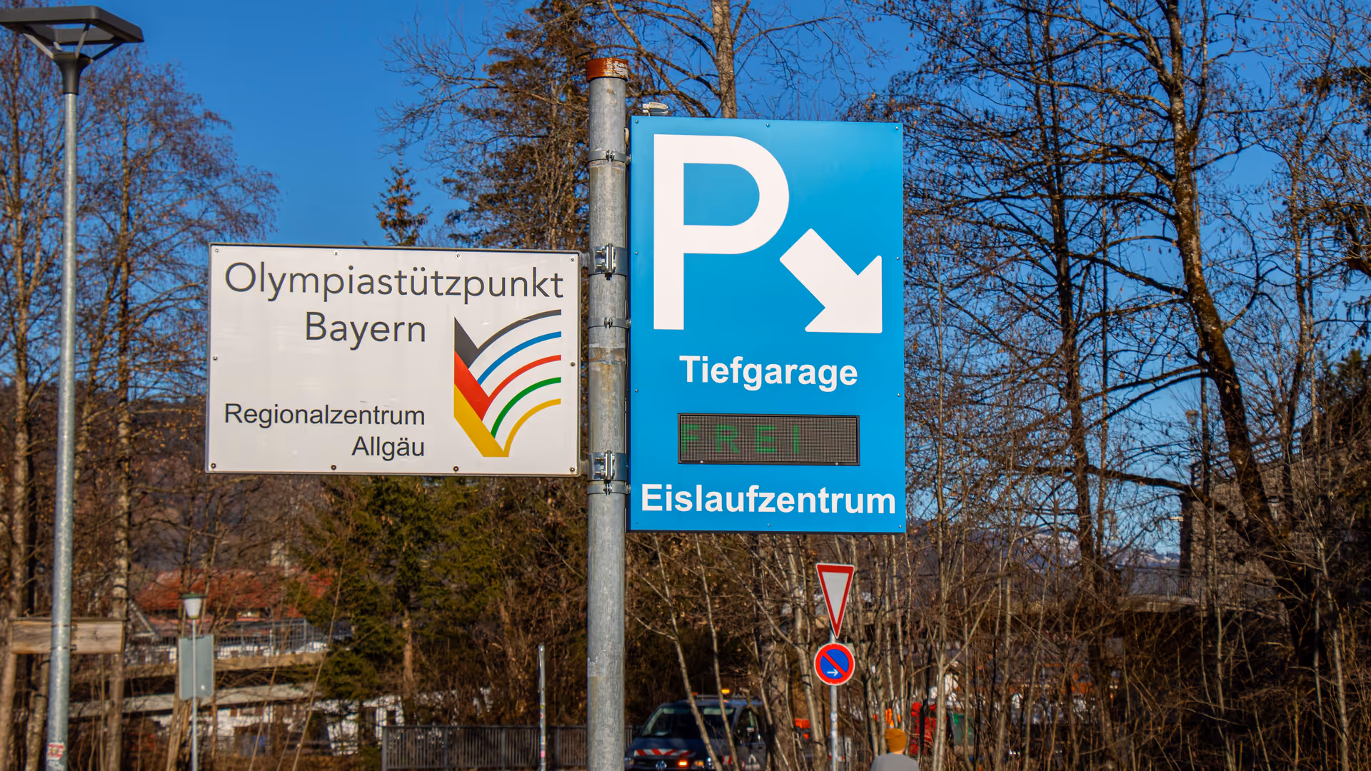 Parking guidance system Olympic base Nebelhornbahn
