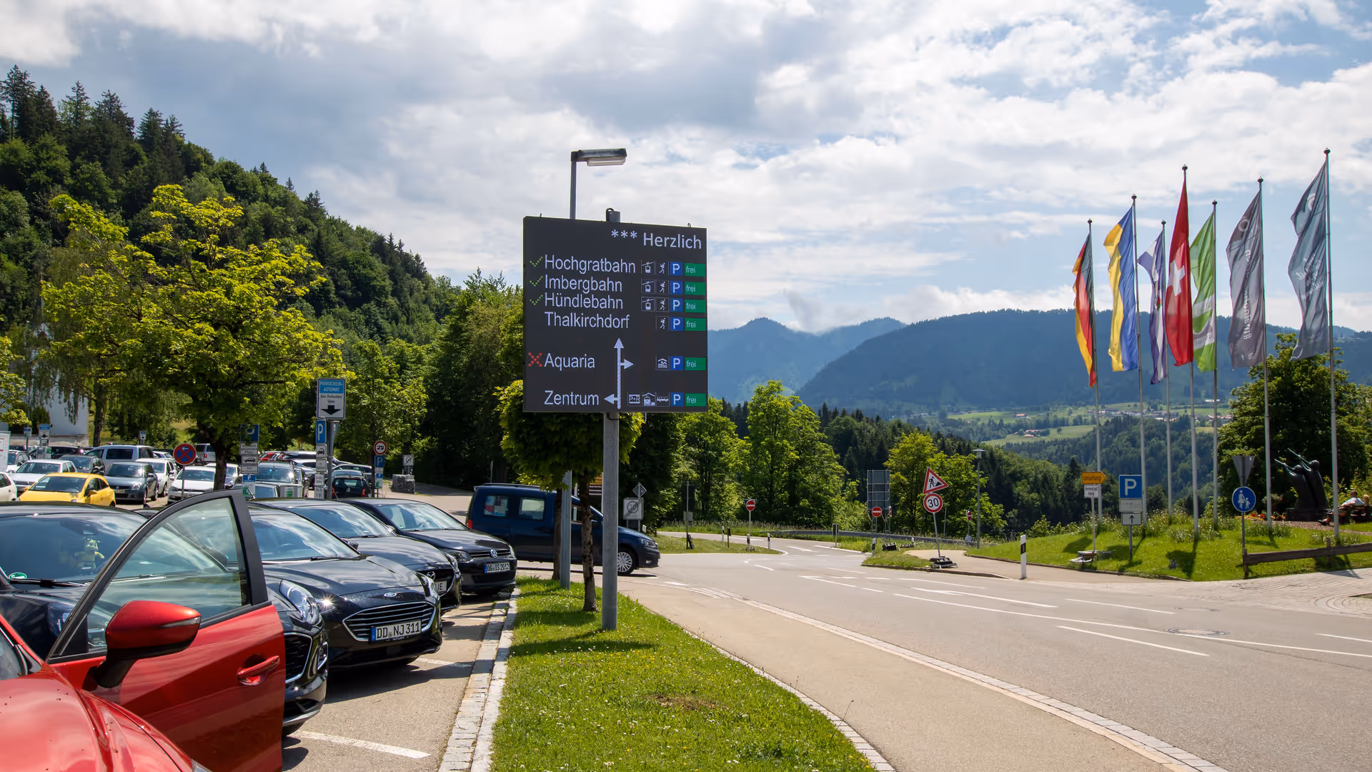 Oberstaufen parking guidance system fully LED