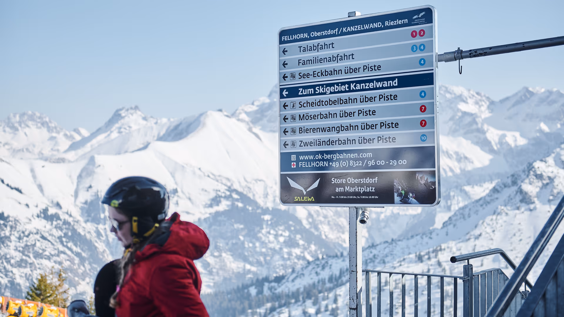 Pistenleitsystem Bergstation Fellhornbahn