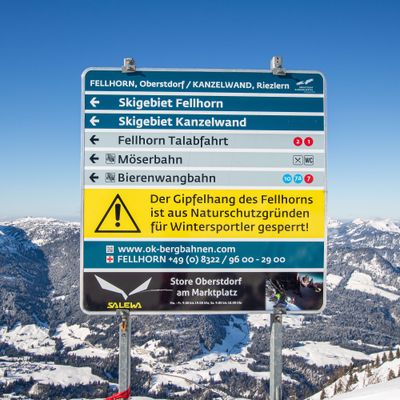 piste guidance system Fellhornbahn 