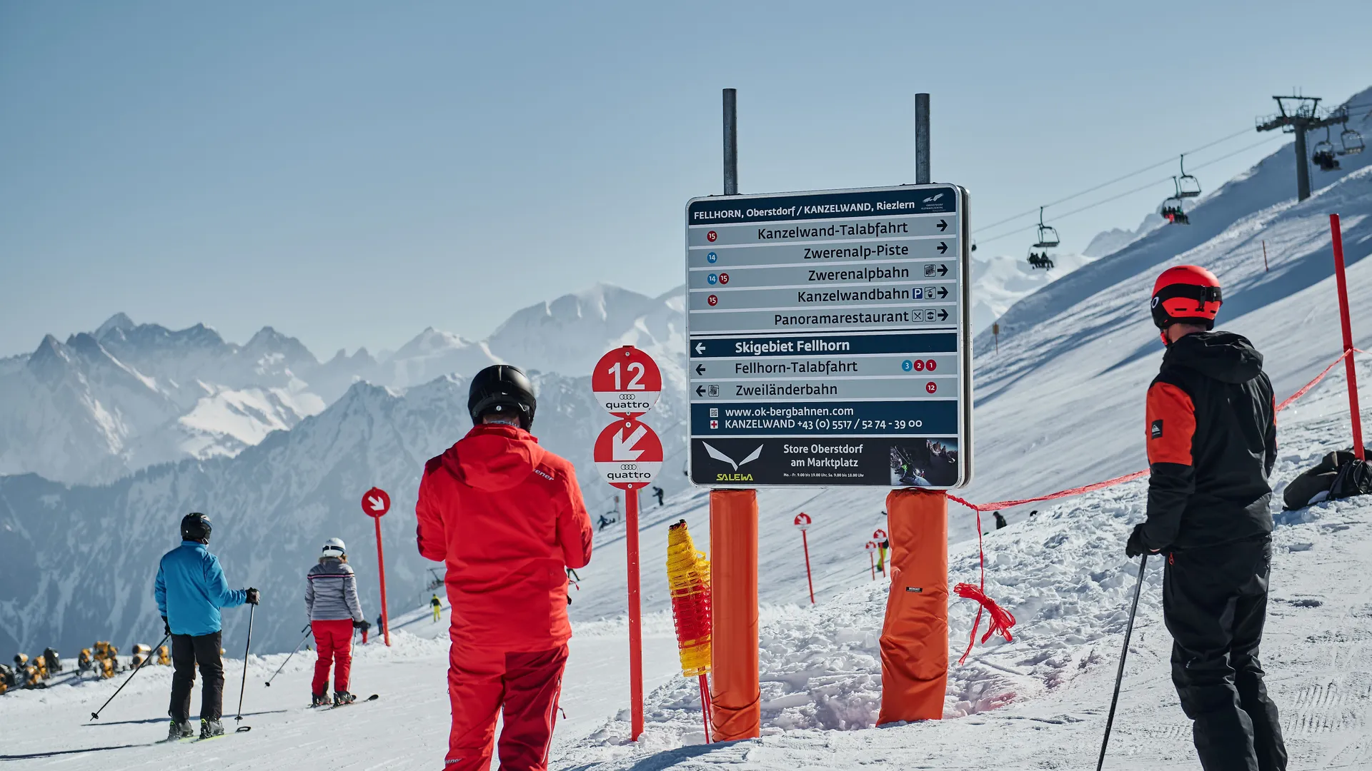 piste guidance system Salewa Fellhornbahn 