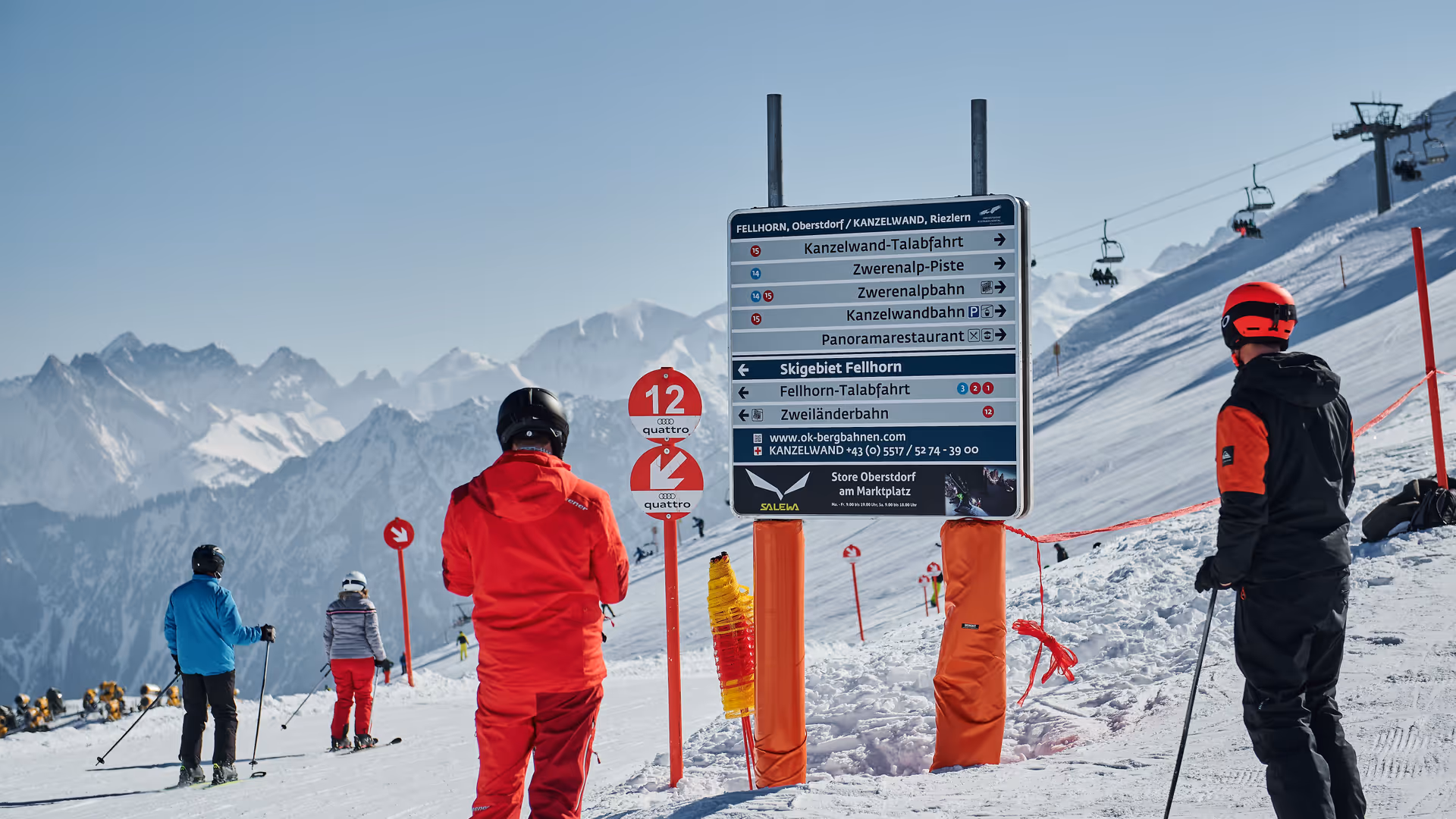 piste guidance system Salewa Fellhornbahn 