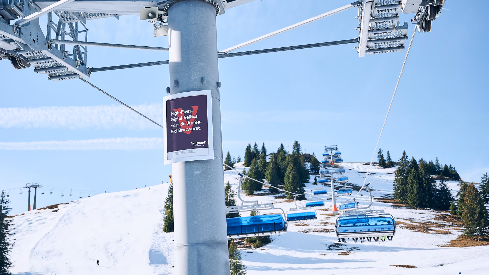Liftstützenwerbung Vanguard Sudelfeld 