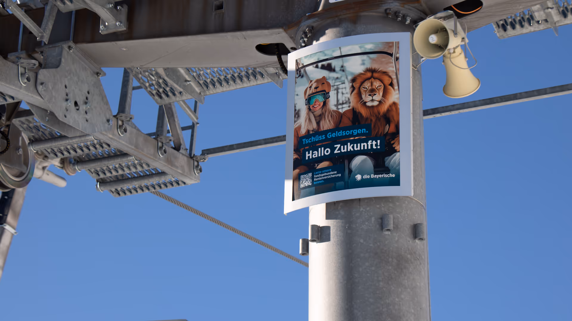 Liftstützenwerbung Die Bayerische Zugspitze 