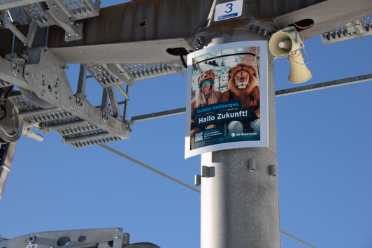 Liftstützenwerbung Die Bayerische Zugspitze 
