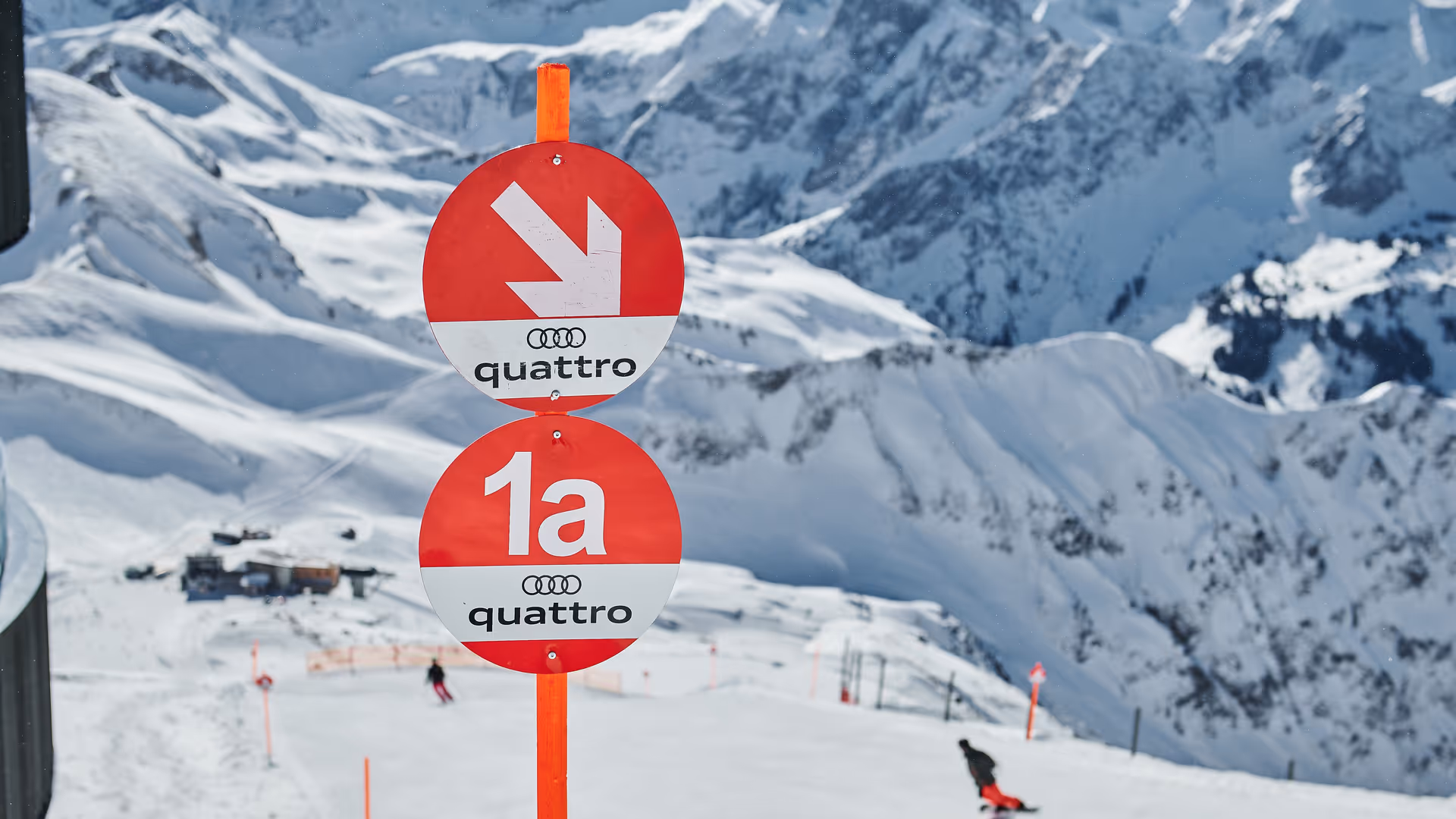Pistenmalrkierung Audi rot Nebelhornbahn