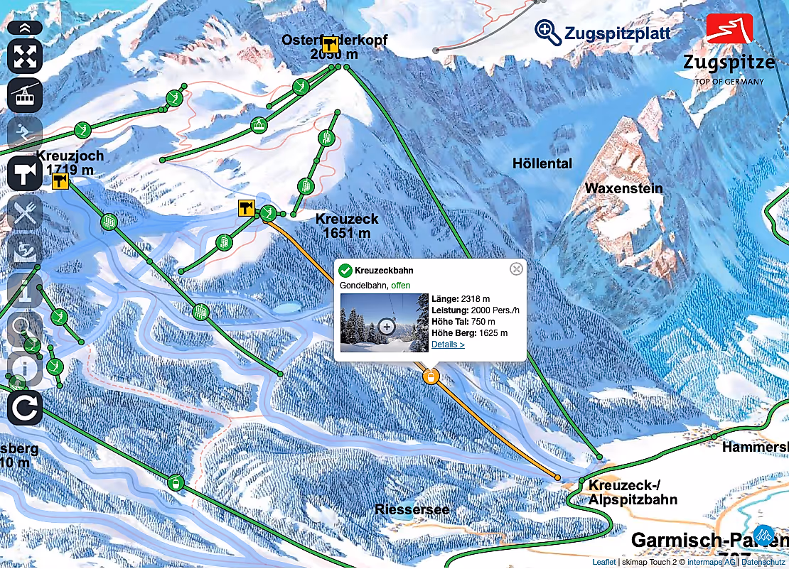 Skimap Garmisch-Partenkirchen Classic