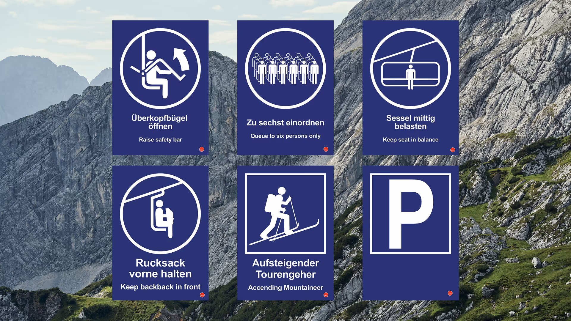 Systemtafeln Gebotsschilder II blau 