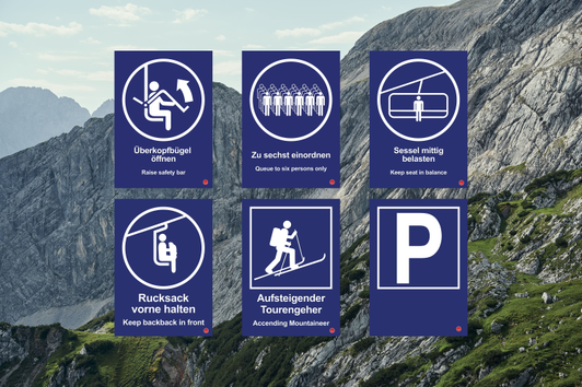 Systemtafeln Gebotsschilder II blau 