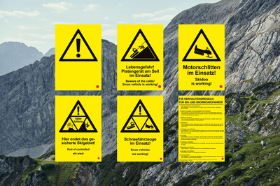 Systemtafeln Warnschilder II gelb
