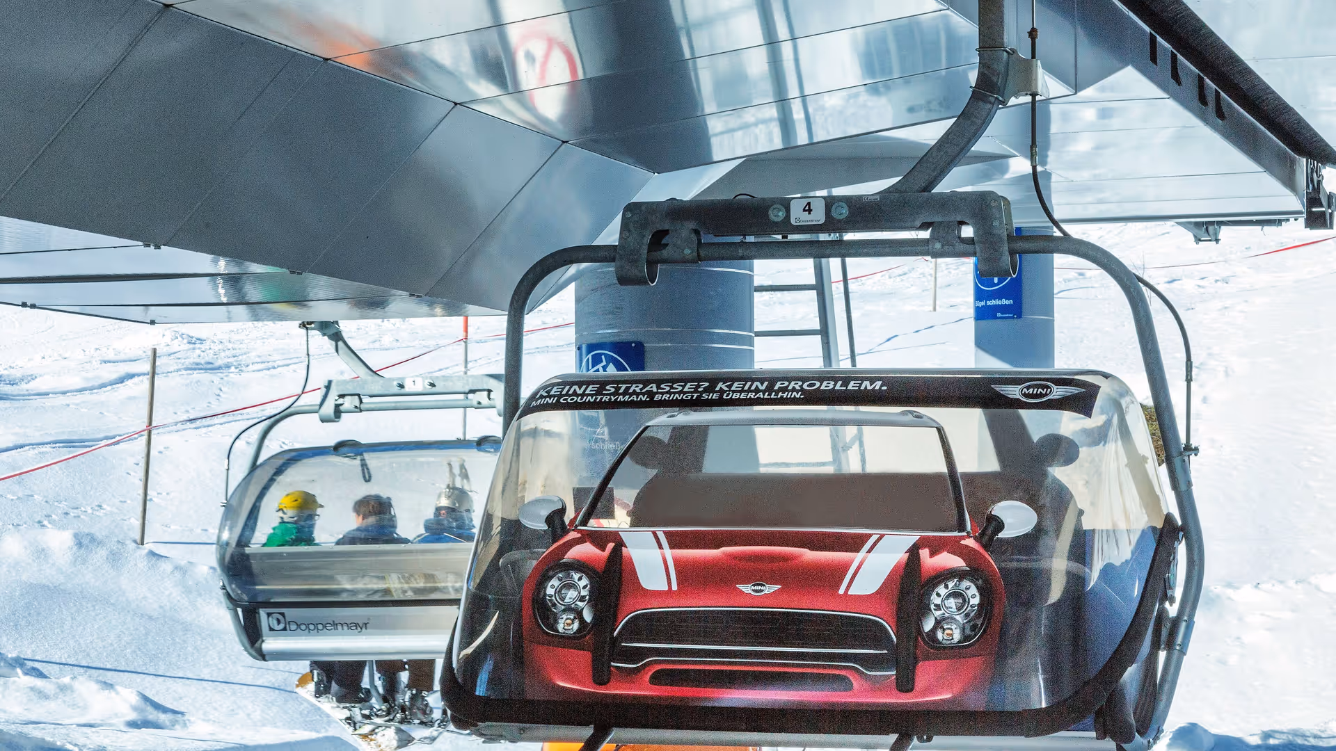 Chairlift branding mini red Spitzingsee