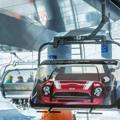 Chairlift branding mini red Spitzingsee